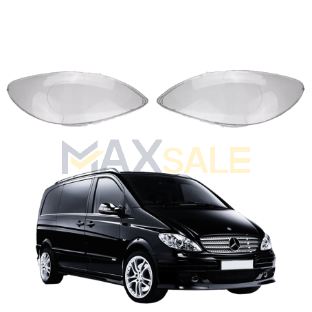 Комплект стъкла / капаци за фарове Mercedes VITO W639 (08-11)