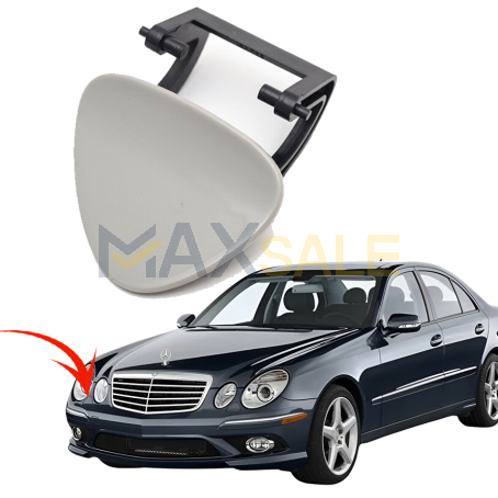 Дясно капаче за пръскалката на предна броня с основа за Mercedes E class W211 (2002-2009)