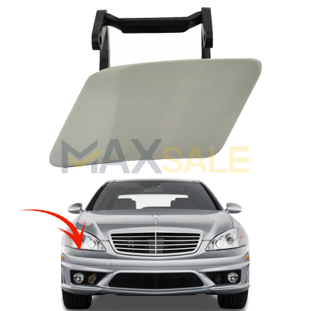 Дясно капаче за пръскалката на предна броня с основа за Mercedes S class W221 (2005-2009)