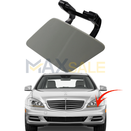 Ляво капаче за пръскалката на предна броня с основа за Mercedes S class W221 facelift (2010-2013) 
