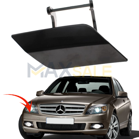 Дясно капаче за пръскалката на предна броня с основа за Mercedes C class W204 (2007-2011)