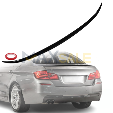 Лип спойлер за багажник M Sport на BMW 5 серия F10 (2010-2017), черен гланц