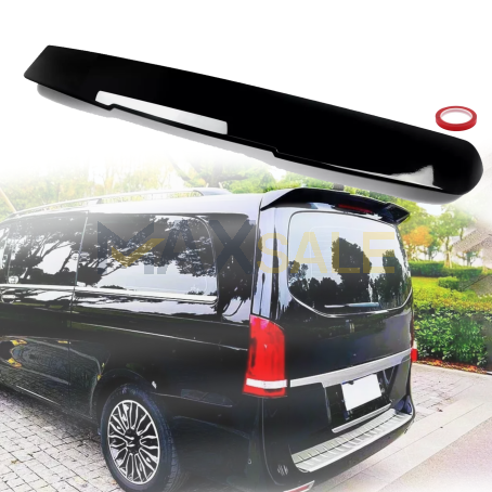 Заден спойлер за таван на Mercedes V class Vito V160 (2016+), черен гланц