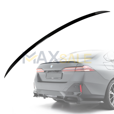 Заден лип спойлер за багажник M style на BMW 5 серия G60 (2024+), черен гланц 