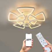 Смарт LED Абажур с Формата на Цвете - 10 Листа с APP и Дистанционно Управление, 3 Цвята Светлина