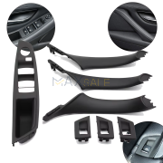 Цял комплект интериорни дръжки за BMW 5 серия F10 F11, черни, вътрешни части и панел без прибиране