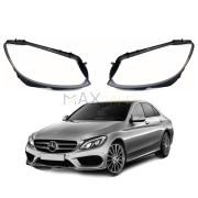 Комплект стъкла за фарове на Mercedes-Benz C class W205 (15-18), ляво и дясно