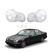 Комплект стъкла за фарове на Mercedes-Benz E class W210 (96-00), ляво и дясно