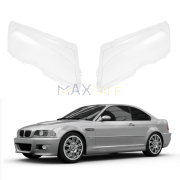 Комплект стъкла за фарове за BMW 3 серия E46 2 врати, (98-02), ляво и дясно