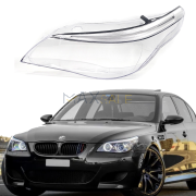 Ляво стъкло за фар с вежди за BMW 5 E60 E61 facelift Dynamic drive, 2006-2010