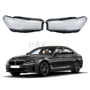Комплект стъкла за фарове на BMW 5 серия G30 G38 Facelift (2020-2022), ляво и дясно