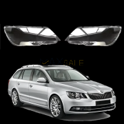 Комплект стъкла / капаци за фарове Skoda Superb 2 Facelift (13-15), ляво и дясно