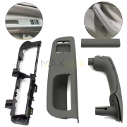 Комплект сиви дръжки за предните врати на VW Golf 4 / Bora / Jetta (1997–2008), за 2 ел. стъкла