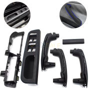 Пълен комплект черни дръжки за всички врати на VW Golf 4 / Bora / Jetta (1997–2008), за 4 ел. стъкла