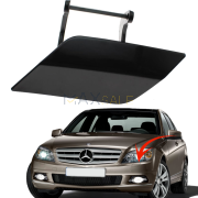 Ляво капаче за пръскалката на предна броня с основа за Mercedes C class W204 (2007-2011)