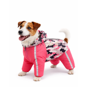 Розово зимно кучешко яке с пълно покритие и розов камуфлажен детайл