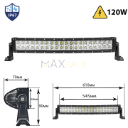 Лед бар с мощност 120W прав 610мм LED диоден прожектор