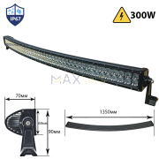 Мощен лед бар 300w с ИЗВИТ корпус 1350мм LED bar 12-24V 