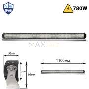 Мощен LED BAR 9D 780W прав лед бар 1100mm