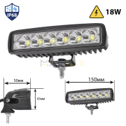 Прожектор LED бар с мощност 18W 150мм