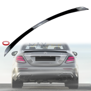 Лип спойлер за багажник C63S style на Mercedes E class W213 (2017-2023), черен гланц