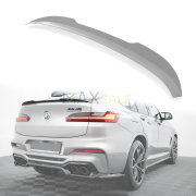 Заден лип спойлер за багажник на BMW X4 G02 (2019+), черен гланц