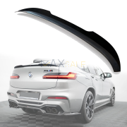 Заден лип спойлер за багажник на BMW X4 G02 (2019+), черен гланц