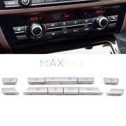 Комплект 11 броя хром бутони за климатроник за BMW 5 6 7 серия F01 F02 F10 F11 F12 F13 F06 F07
