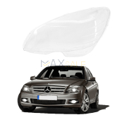 Ляво стъкло за фар на Mercedes-Benz C W204 (09-11)