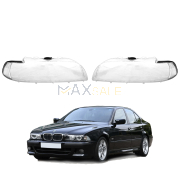 Комплект стъкла за фарове за BMW 5 Серия с УПЛЪТНЕНИЯ (99-03), ляво и дясно 