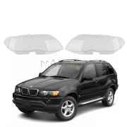 Комплект стъкла за фарове на BMW X5 E53 (00-03), ляво и дясно 