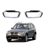 Комплект стъкла / капаци за фарове BMW X3 E83 (04-10), ляво и дясно