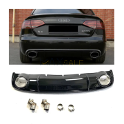 Дифузьор за задна броня с RS4 визия за Audi A4 B8 (2008-2012)