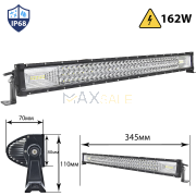 Мощен 7D ЛЕД БАР 162W ПРАВ LED BAR 345мм