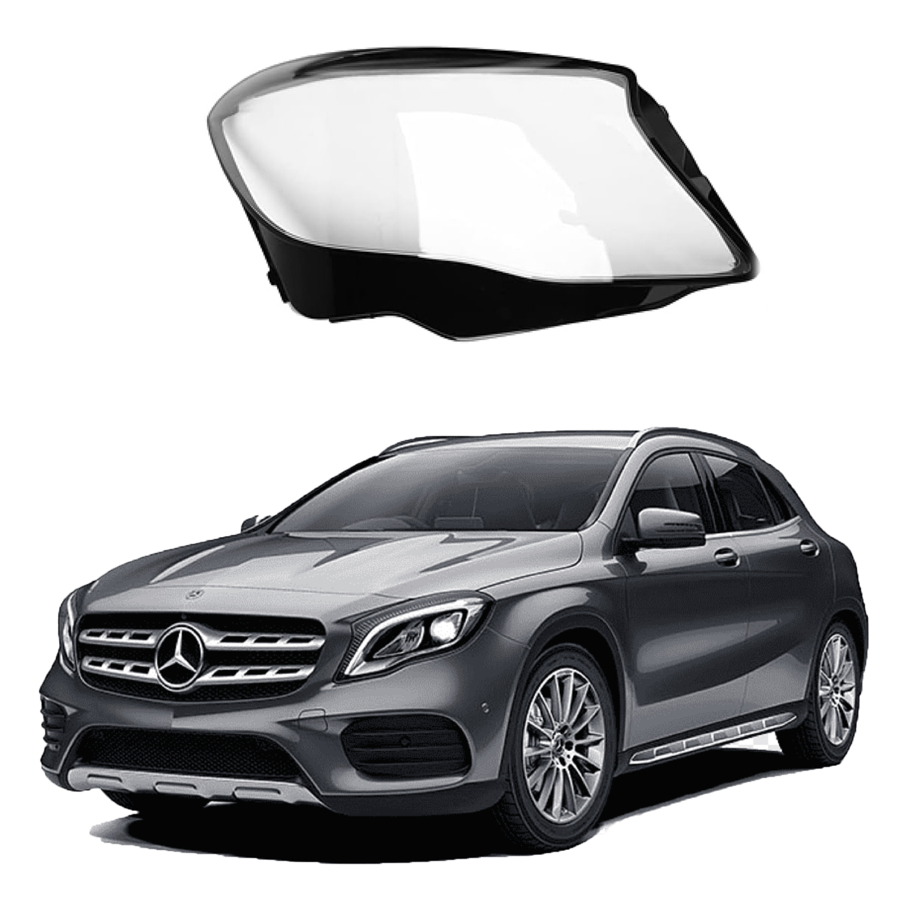 Дясно стъкло за фар на Mercedes-Benz GLA W156 (18-20)
