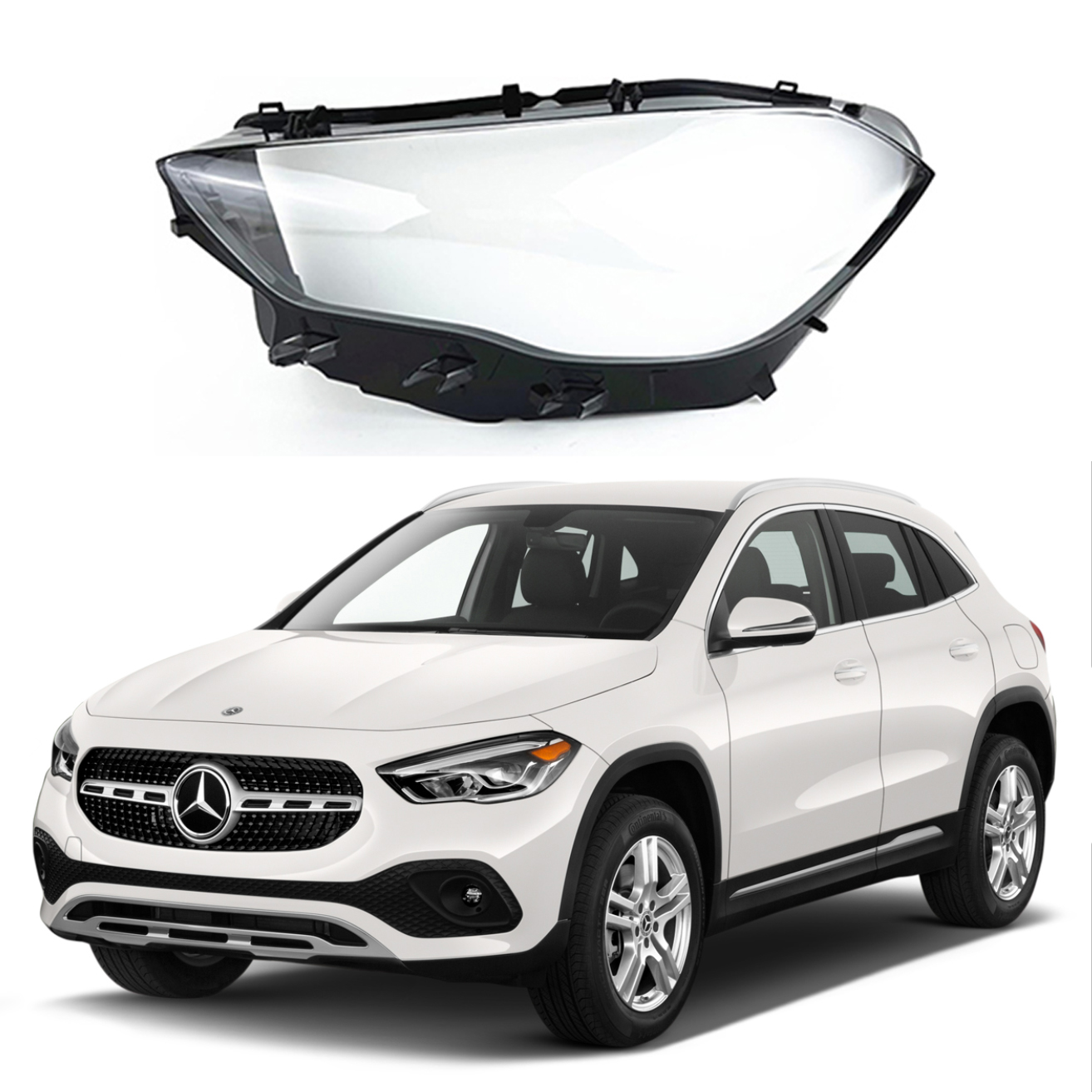 Ляво стъкло за фар на Mercedes-Benz GLA W157 GLA (20-22)