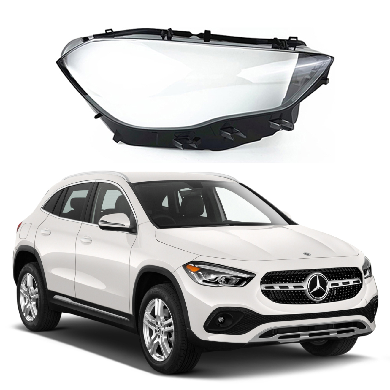 Дясно стъкло за фар на Mercedes-Benz GLA W157 GLA (20-22)