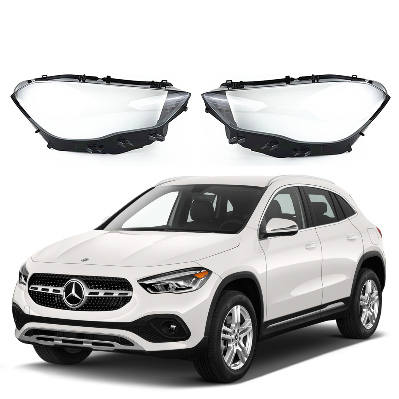 Комплект стъкла за фарове на Mercedes-Benz GLA W157 GLA (20-22), ляво 