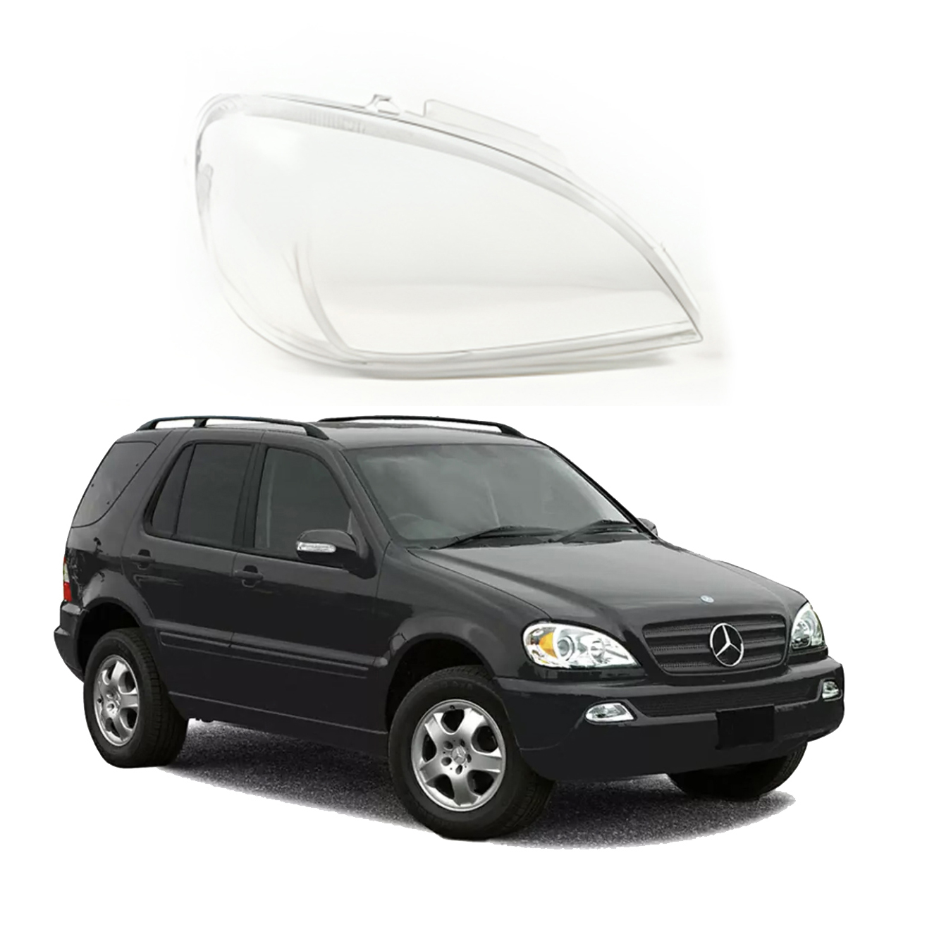 Дясно стъкло за фар на Mercedes-Benz W163 ML (00-05)
