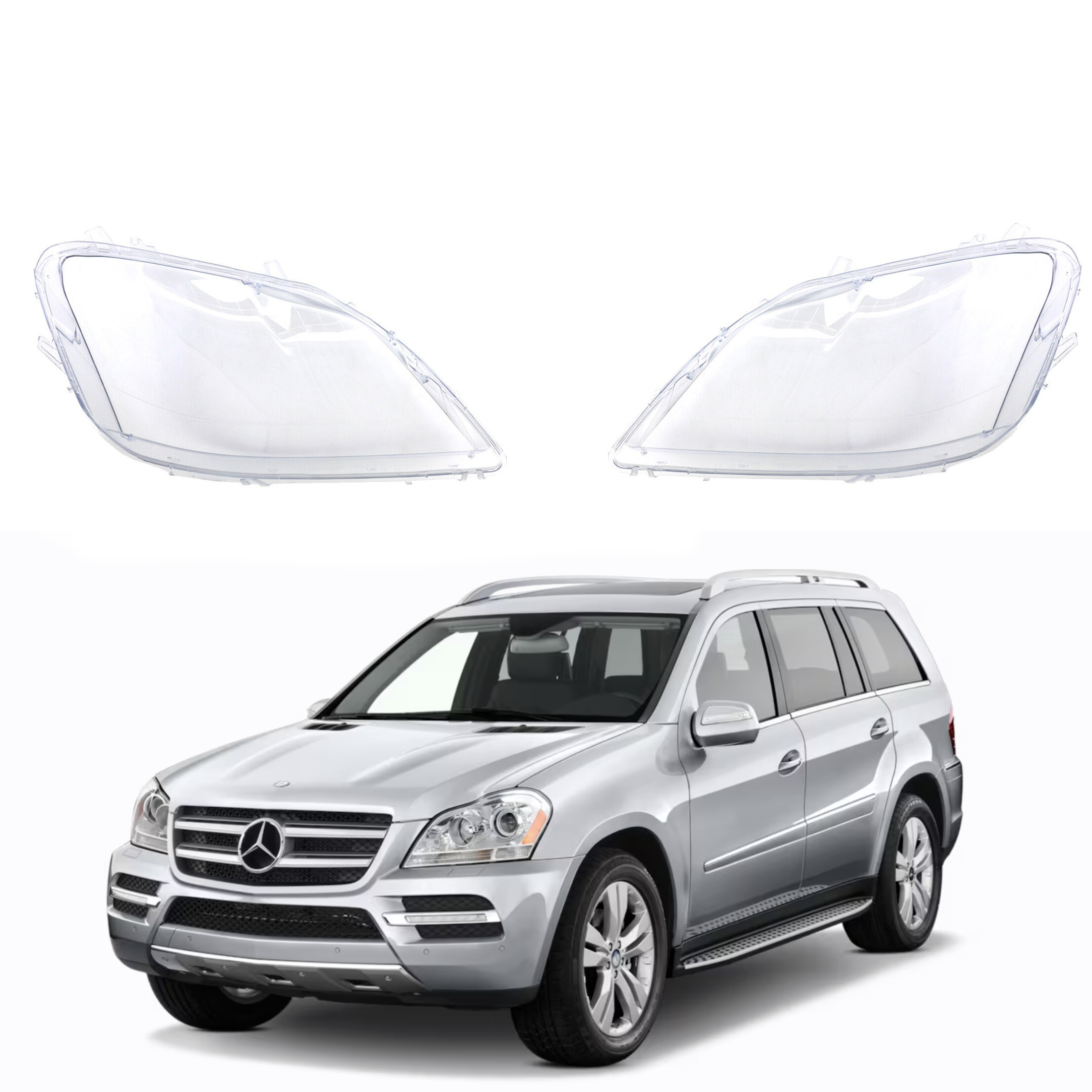 Комплект стъкла за фарове на Mercedes-Benz X164 GL (06-12)