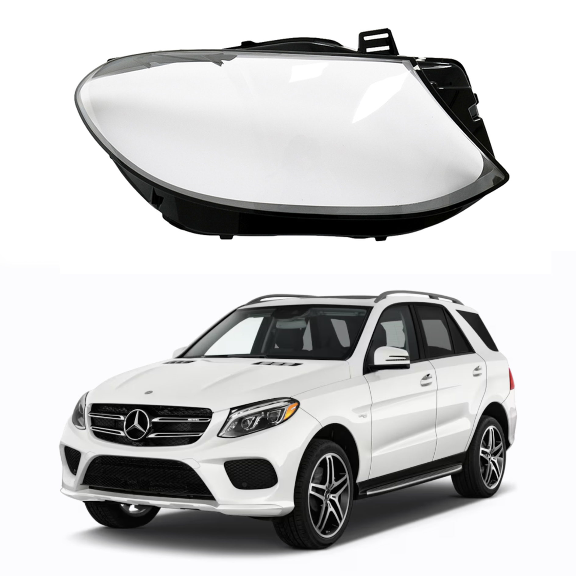 Дясно стъкло за фар на Mercedes-Benz W166 W292 GLE/Coupe (15-19)