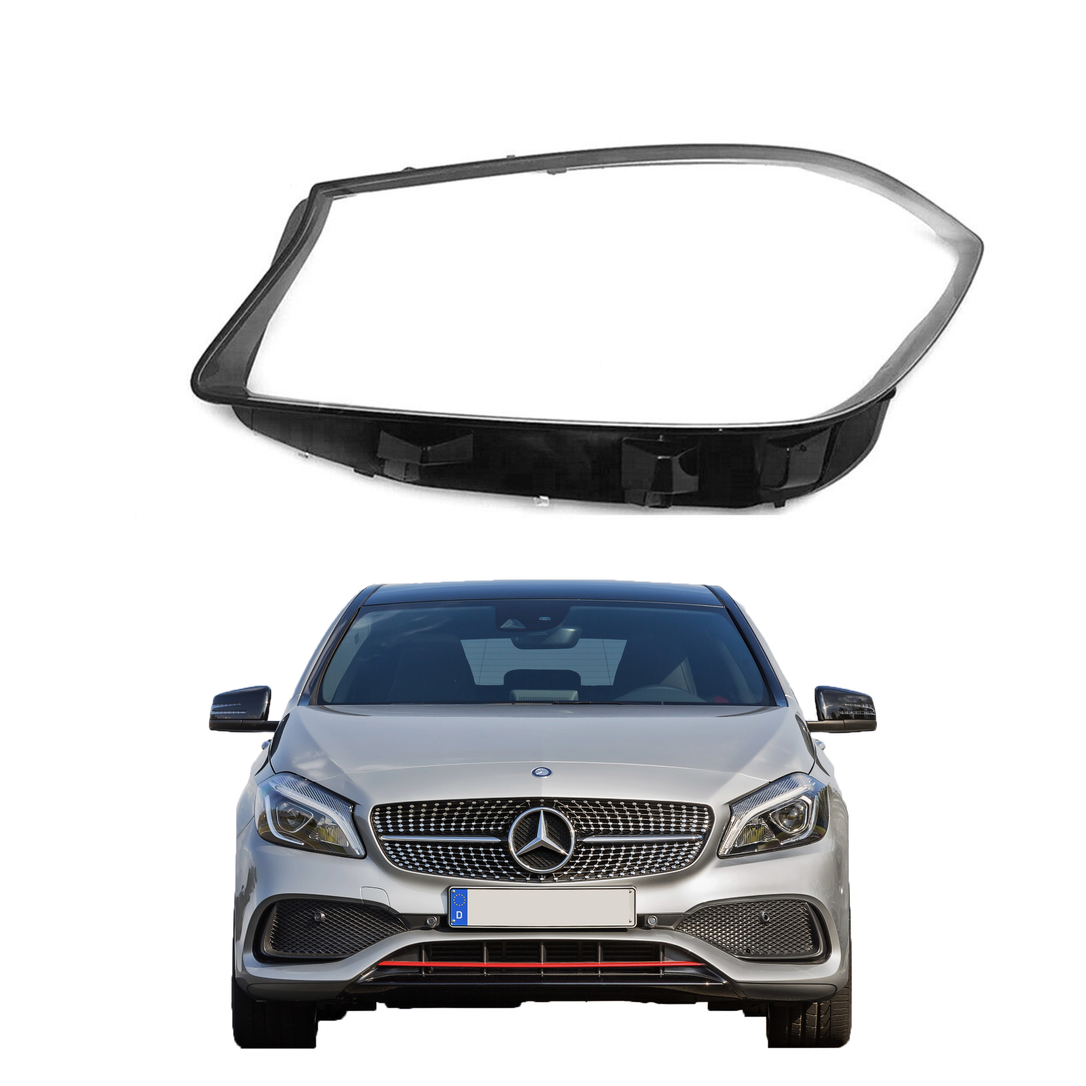 Ляво стъкло за фар на Mercedes-Benz A W176 (16-18)