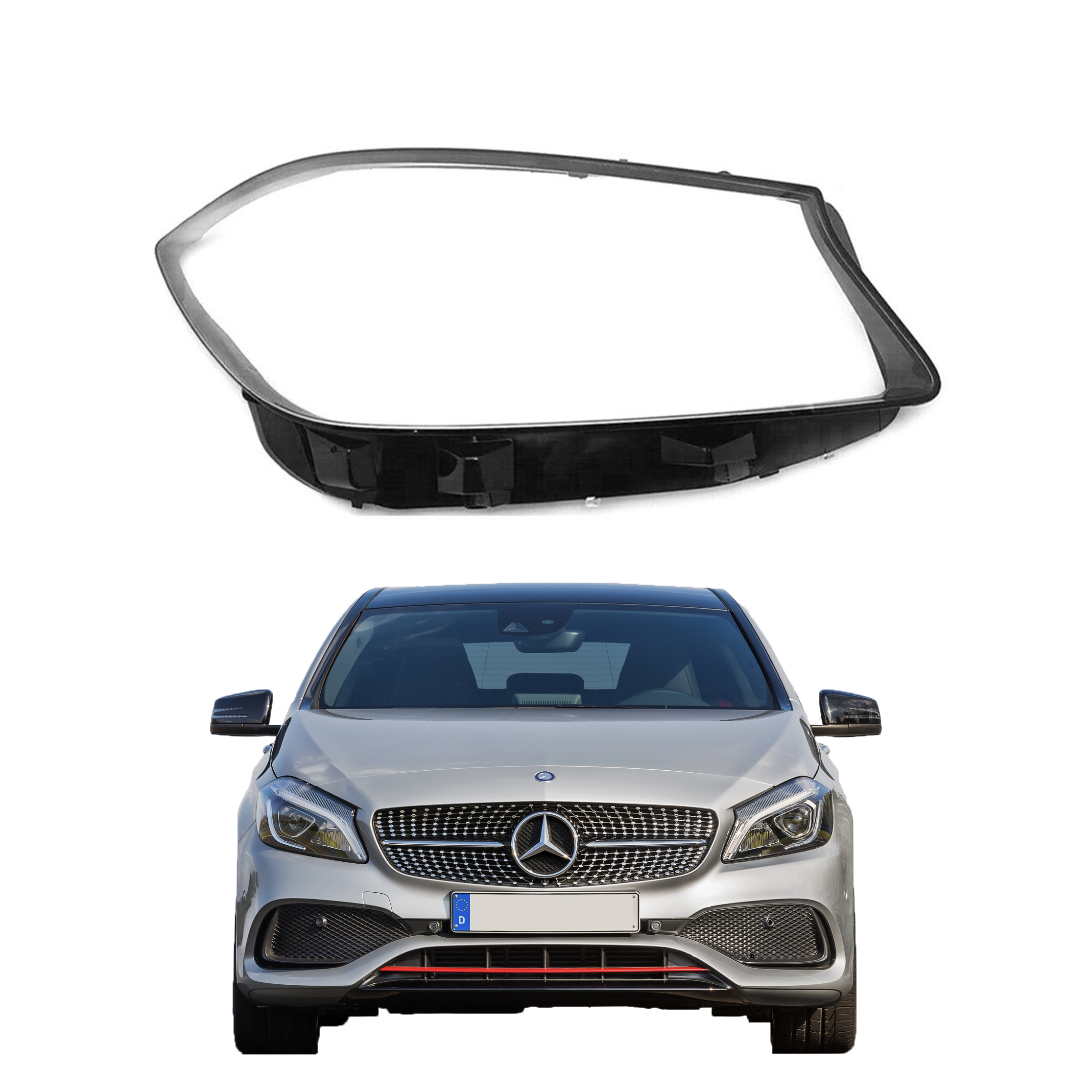 Дясно стъкло за фар на Mercedes-Benz A W176 (16-18)