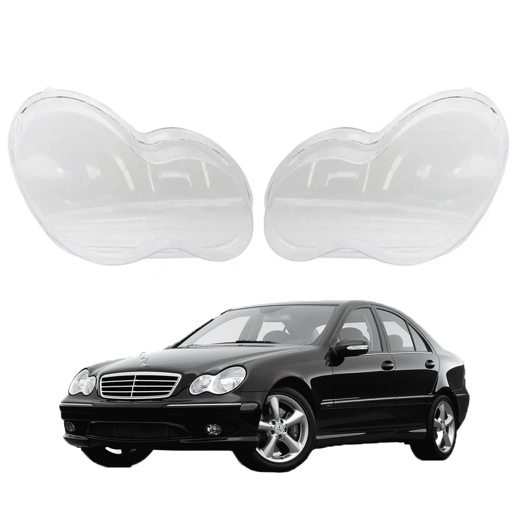 Комплект стъкла за фарове на Mercedes-Benz C class W203 (00-07), ляво 