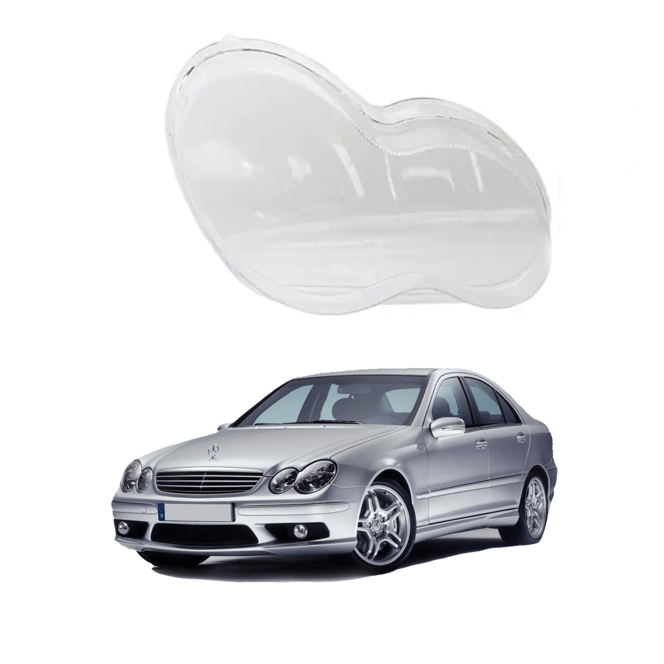 Дясно стъкло за фар на Mercedes-Benz C class W203 (97-01)