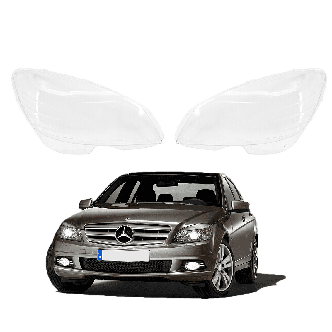Комплект стъкла за фарове на Mercedes-Benz C W204 (09-11)