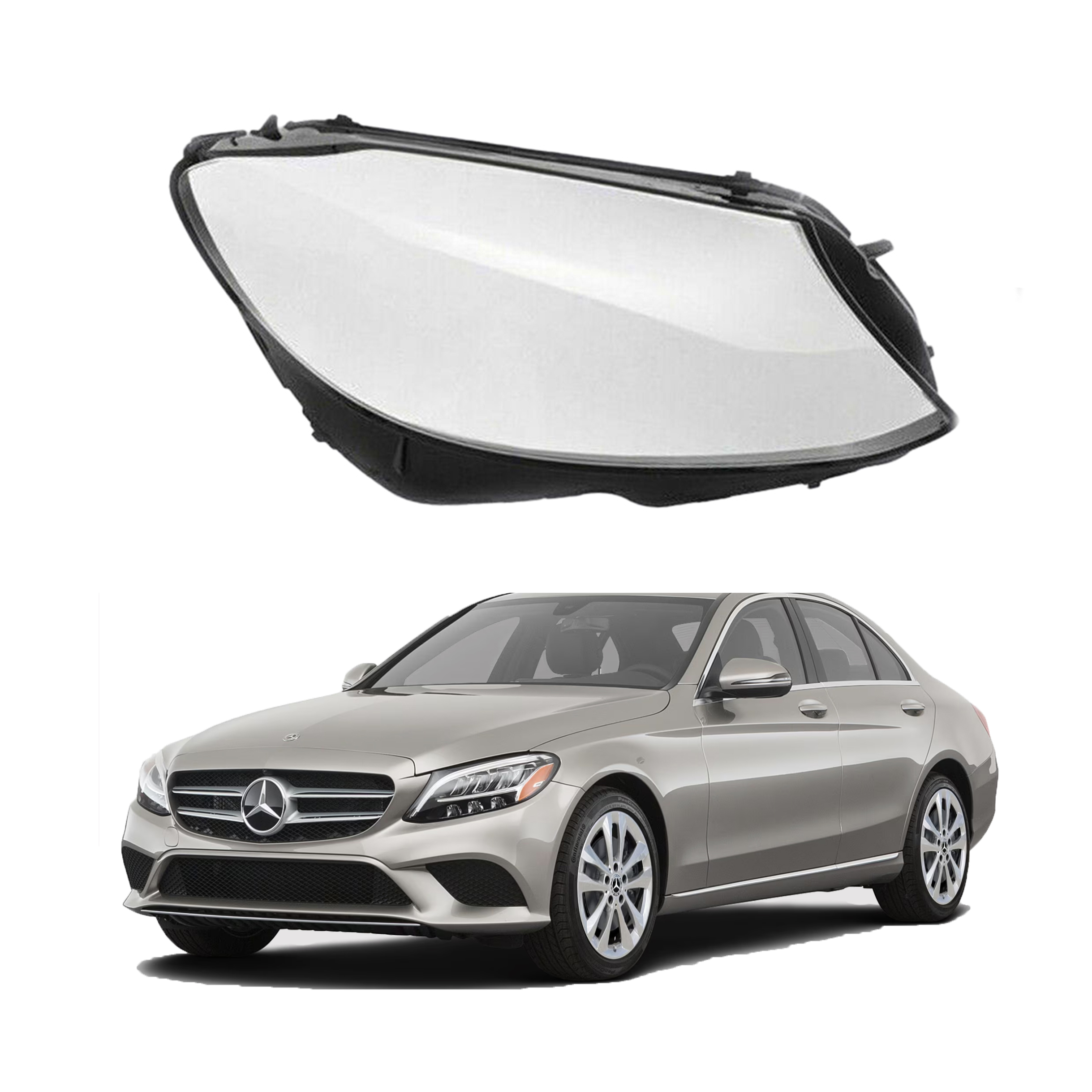 Дясно стъкло за фар Mercedes-Benz C-Class W205 Facelift (2019-2020)
