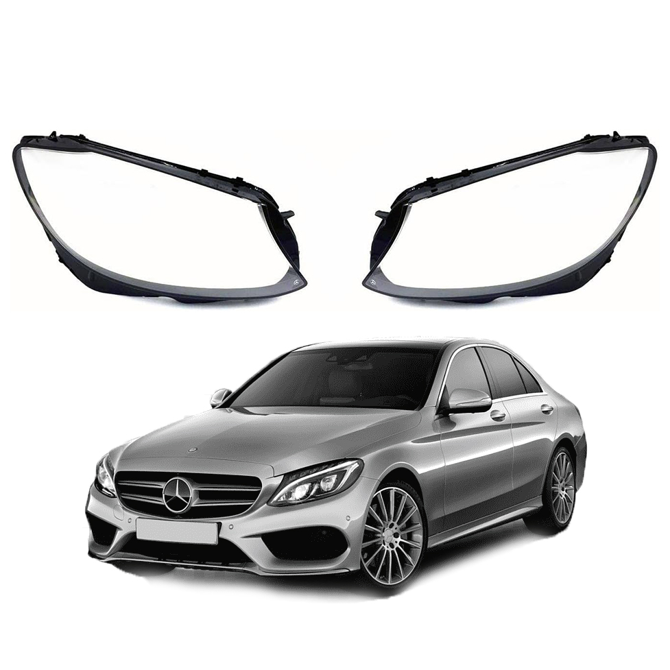 Комплект стъкла за фарове на Mercedes-Benz C class W205 (15-18), ляво 
