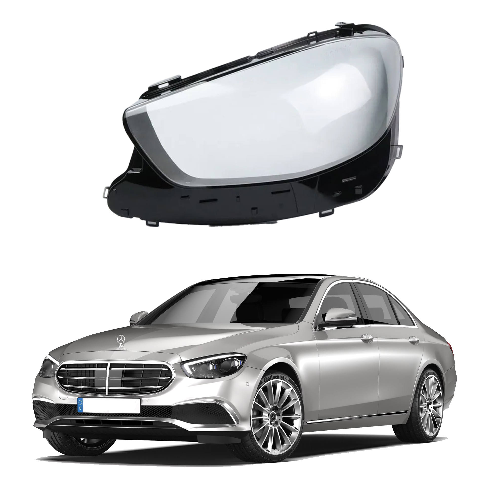 Ляво стъкло за фар Mercedes-Benz E-Class W213 Facelift (2020-2021)