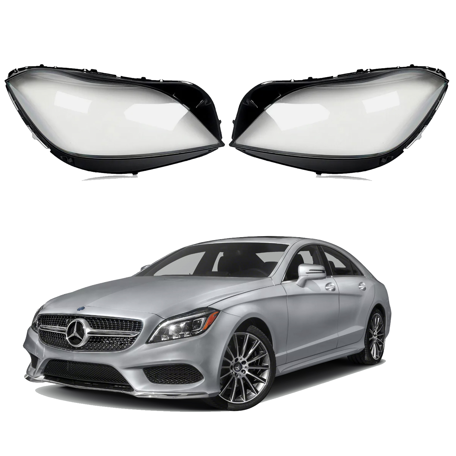 Комплект стъкла за фарове на Mercedes-Benz W218 CLS (15-18)